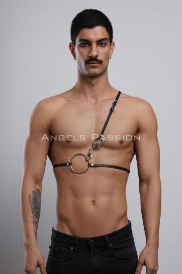 Omuz Detaylı Erkek Deri Göğüs Harness, Gömlek Kemeri - APFTM110