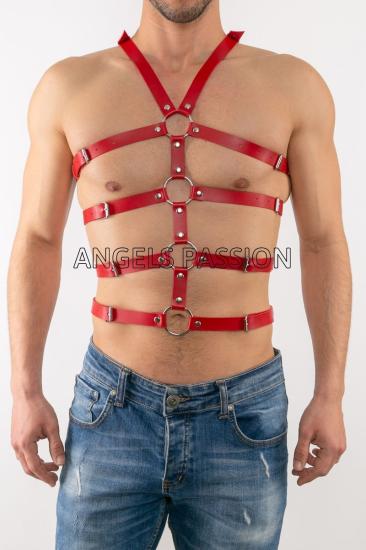 Seksi Erkek Body Harness, Deri Erkek Body Harness - APFTM54